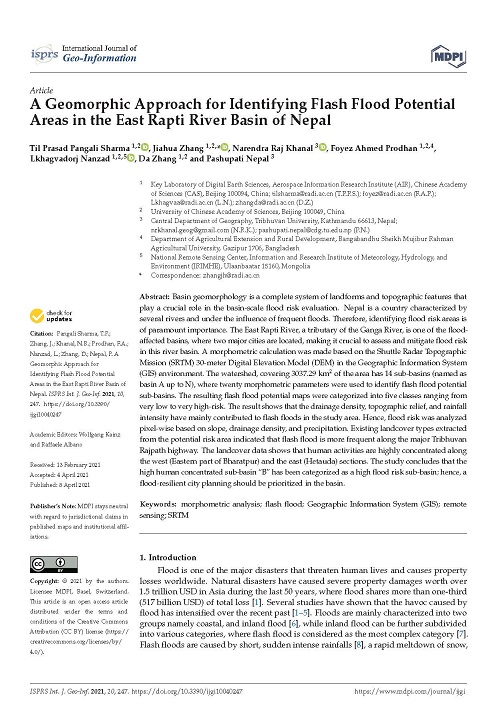 Geomorphic Analysis on Flash Flood Mapping