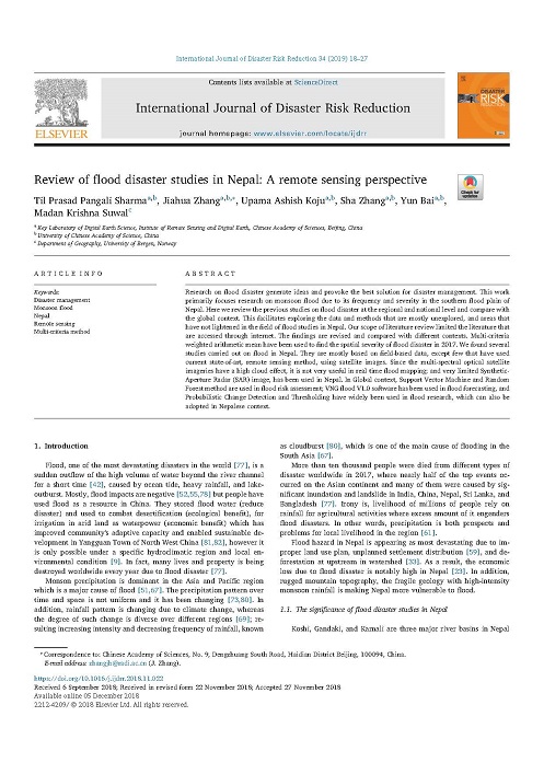 Review Paper on Disaster Studies in Nepal